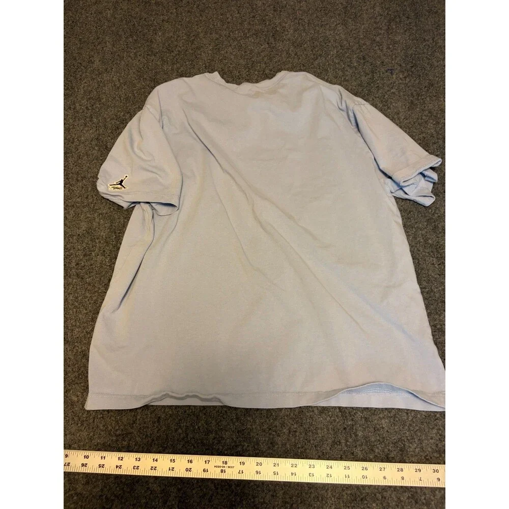 Jordan Flight T-Shirt XL Light Blue 100% Cotton Embroidered Script Jumpman